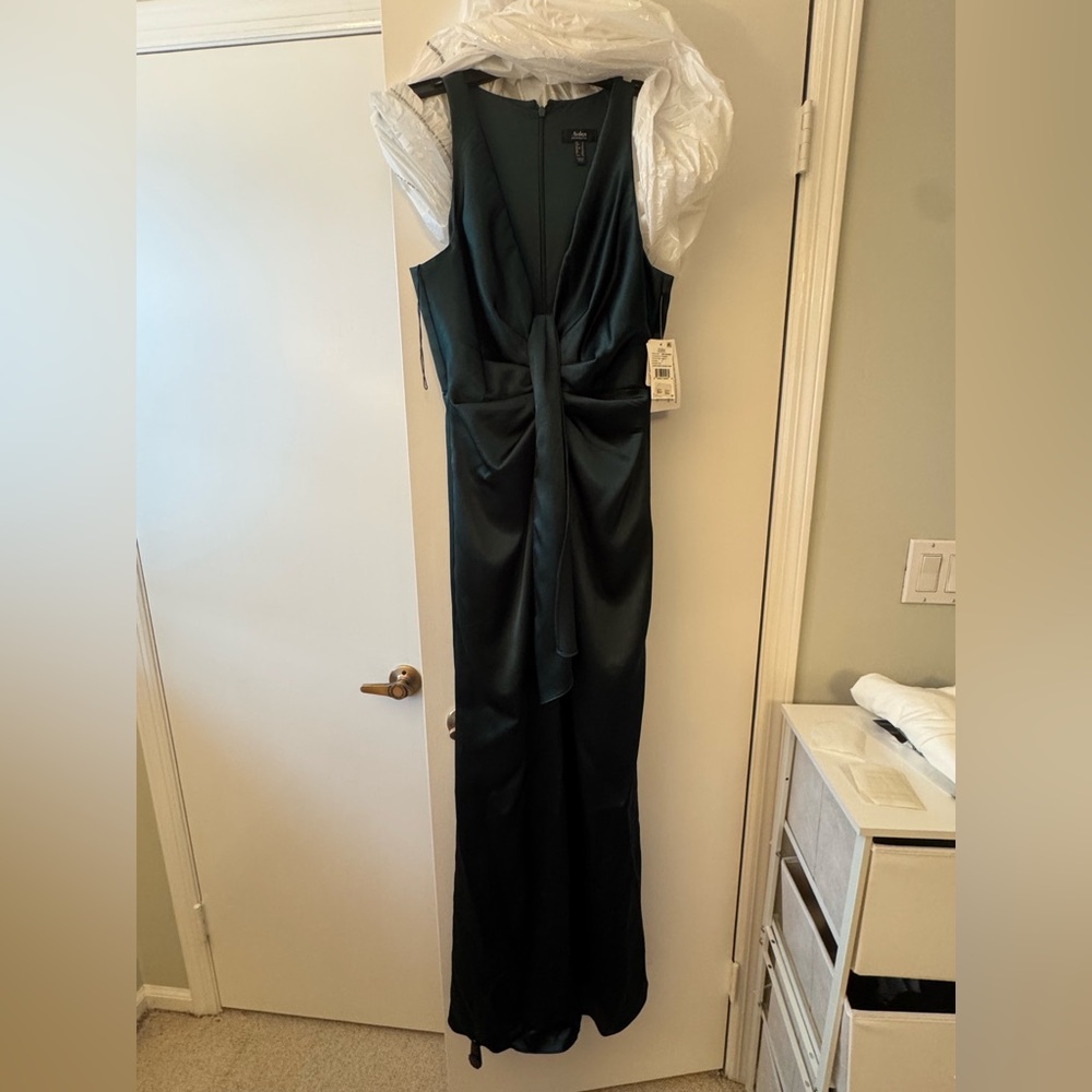 Aidan Mattox Dark Green Maxi Dress